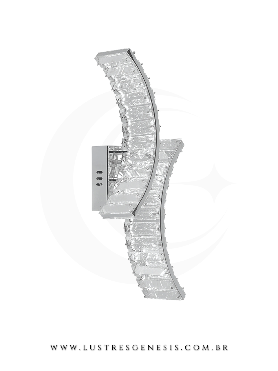 A Luminaria de Parede Arandela com estrutura em metal dourado e detalhes em cristal e a escolha ideal para um toque refinado.